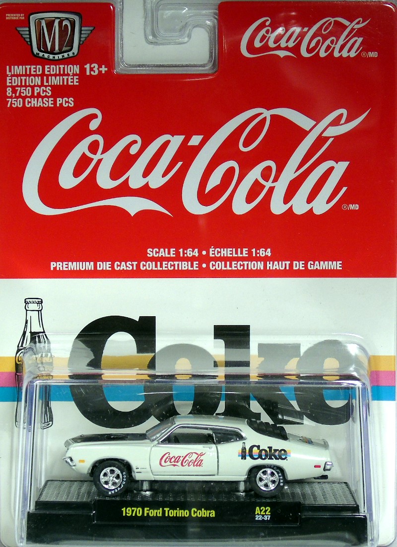 M2 Machines Coca Cola Release A22 1970 Ford Torino Cobra COCA-COLA